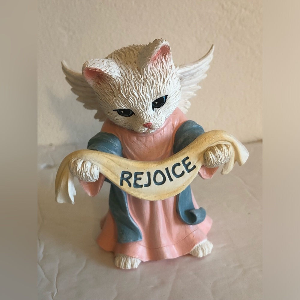 Hawthorne Village Purr-fect Christmas Pageant Cat Figurine Purr-fect Angel #2808